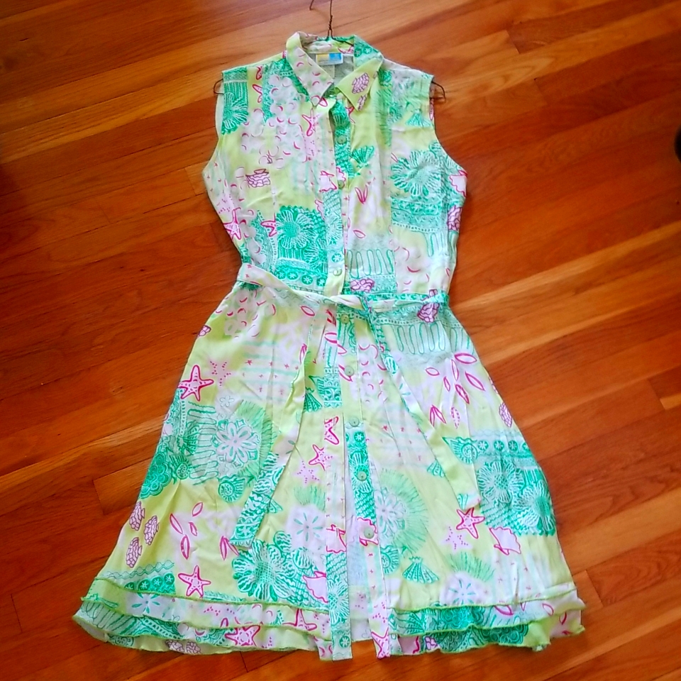 Rayon Beach Dress By Seasuns Size Small